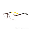 Matériau de haute qualité en métal de nombreuses couleurs de lunettes de cadre optique masculin